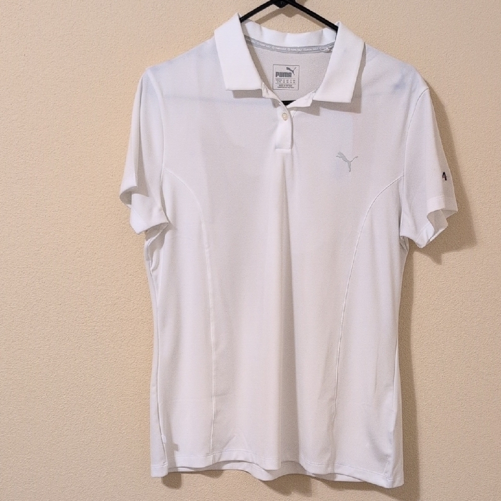 Puma White Polo Shirt